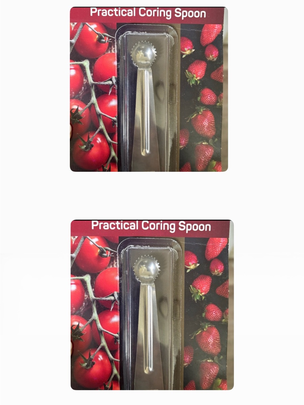 Set of Two (2) Stainless Steel Practical Coring Spoon